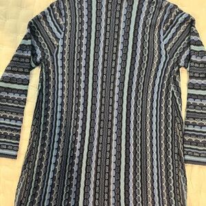 J Jill Striped Knit Long Sweater